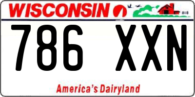 WI license plate 786XXN