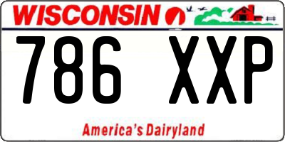 WI license plate 786XXP