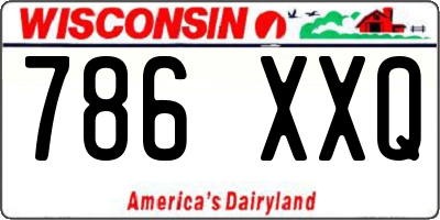 WI license plate 786XXQ