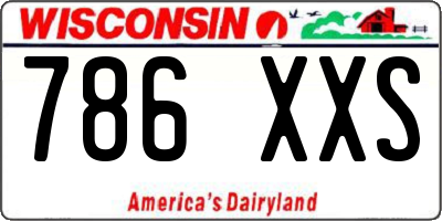 WI license plate 786XXS