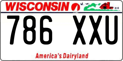 WI license plate 786XXU