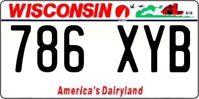 WI license plate 786XYB