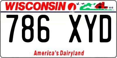 WI license plate 786XYD