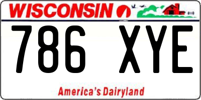 WI license plate 786XYE