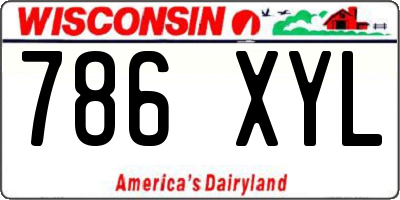 WI license plate 786XYL