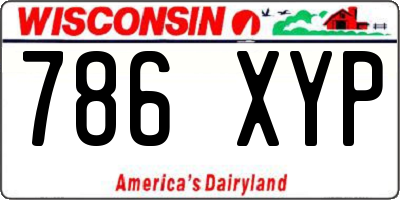 WI license plate 786XYP
