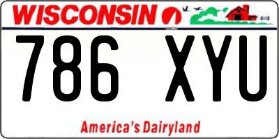 WI license plate 786XYU