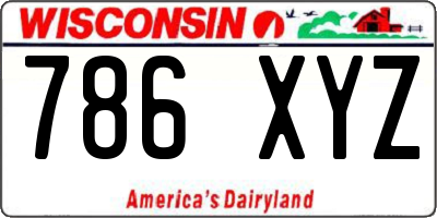 WI license plate 786XYZ