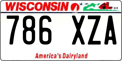 WI license plate 786XZA