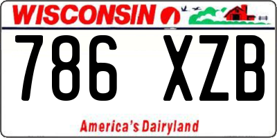 WI license plate 786XZB