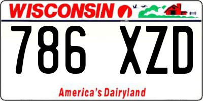 WI license plate 786XZD