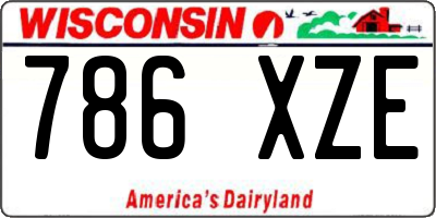WI license plate 786XZE