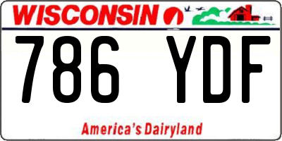 WI license plate 786YDF