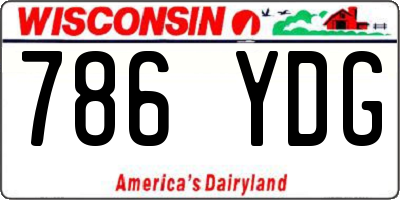 WI license plate 786YDG