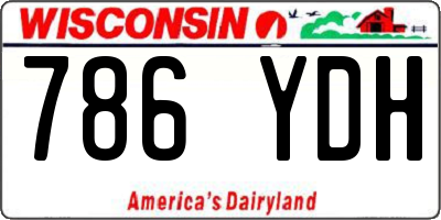 WI license plate 786YDH