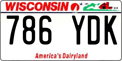 WI license plate 786YDK