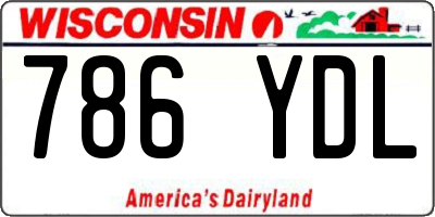 WI license plate 786YDL