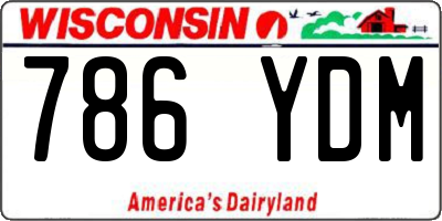 WI license plate 786YDM