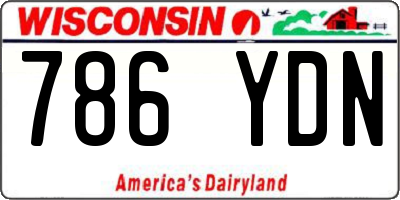 WI license plate 786YDN