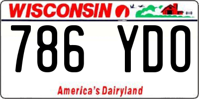 WI license plate 786YDO