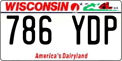 WI license plate 786YDP