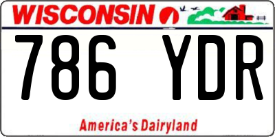 WI license plate 786YDR