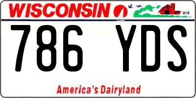 WI license plate 786YDS