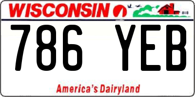 WI license plate 786YEB