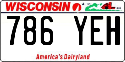 WI license plate 786YEH