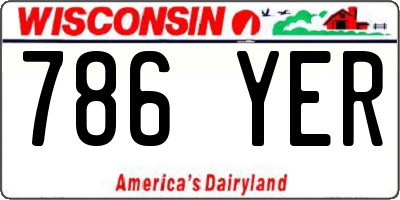 WI license plate 786YER