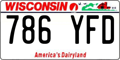 WI license plate 786YFD