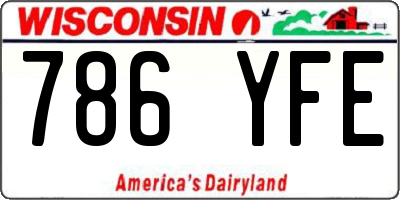 WI license plate 786YFE