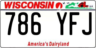 WI license plate 786YFJ