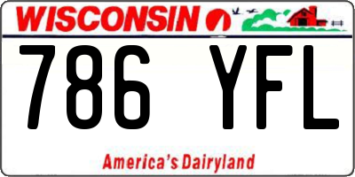 WI license plate 786YFL
