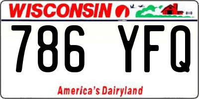 WI license plate 786YFQ