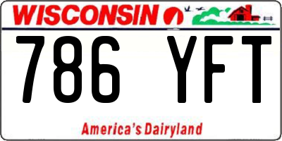 WI license plate 786YFT