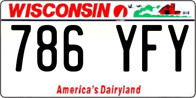 WI license plate 786YFY