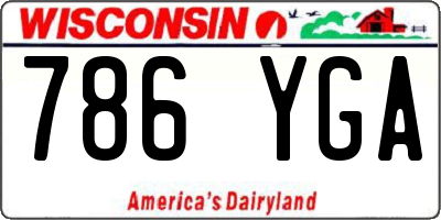 WI license plate 786YGA