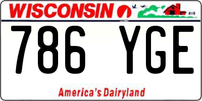 WI license plate 786YGE