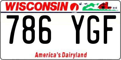 WI license plate 786YGF