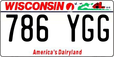 WI license plate 786YGG