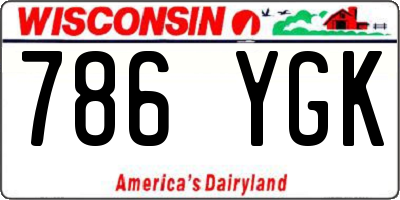 WI license plate 786YGK