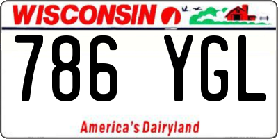 WI license plate 786YGL