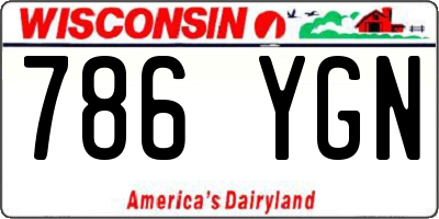 WI license plate 786YGN