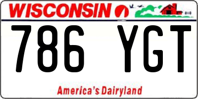 WI license plate 786YGT