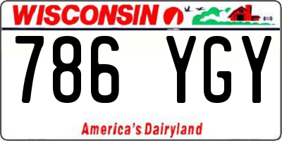 WI license plate 786YGY