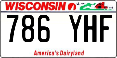 WI license plate 786YHF