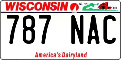 WI license plate 787NAC