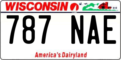 WI license plate 787NAE