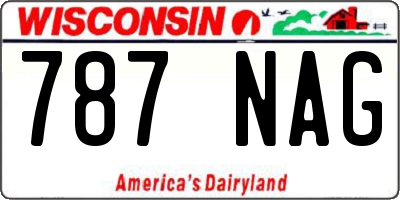 WI license plate 787NAG